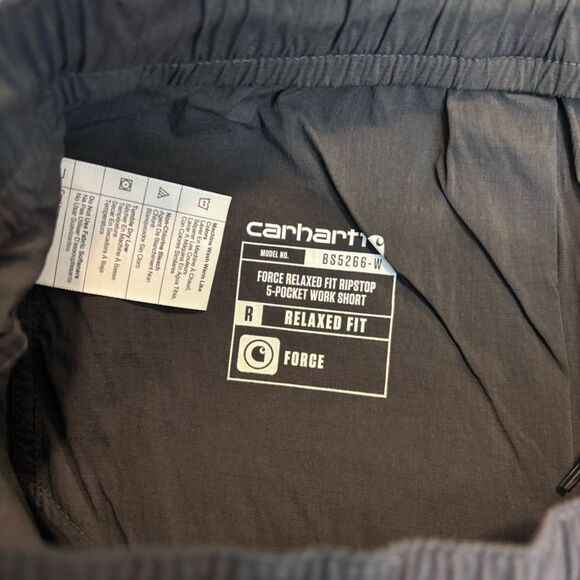 Carhartt Women’s Force Relaxed Fit Ripstop Shorts NEW size XL/16-18 Black - Picture 9 of 15